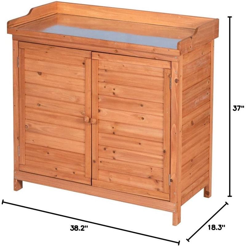Table de poste de travail d'extérieur (naturel), Natural