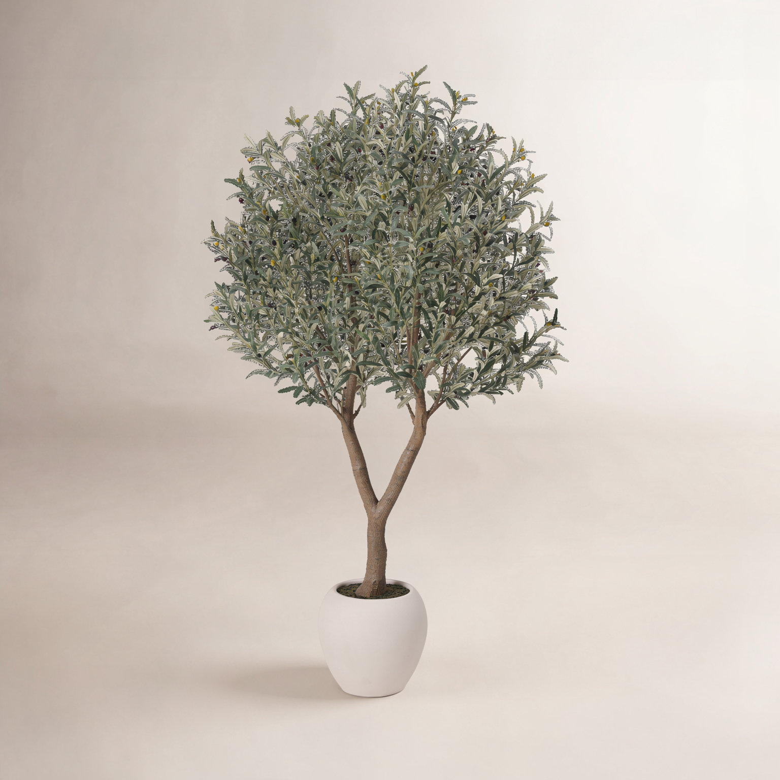 Tasmin Artificial Olive Tree in White Planter, 84