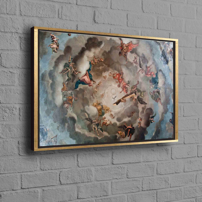 Print on Canvas, Framed Print without Mat, Gold, 20 cm H x 30 cm W