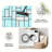 Modern Abstract Geometric Area Rug, Block Pattern Indoor Floor Mat, Non-Shedding Soft Washable Rug for Entryway, Living Room, Bedroom, Kitchen, Office-1219744793-1218989872