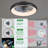 20" Black LED Ceiling Fan Light – Dimmable & Adjustable Color Temperature