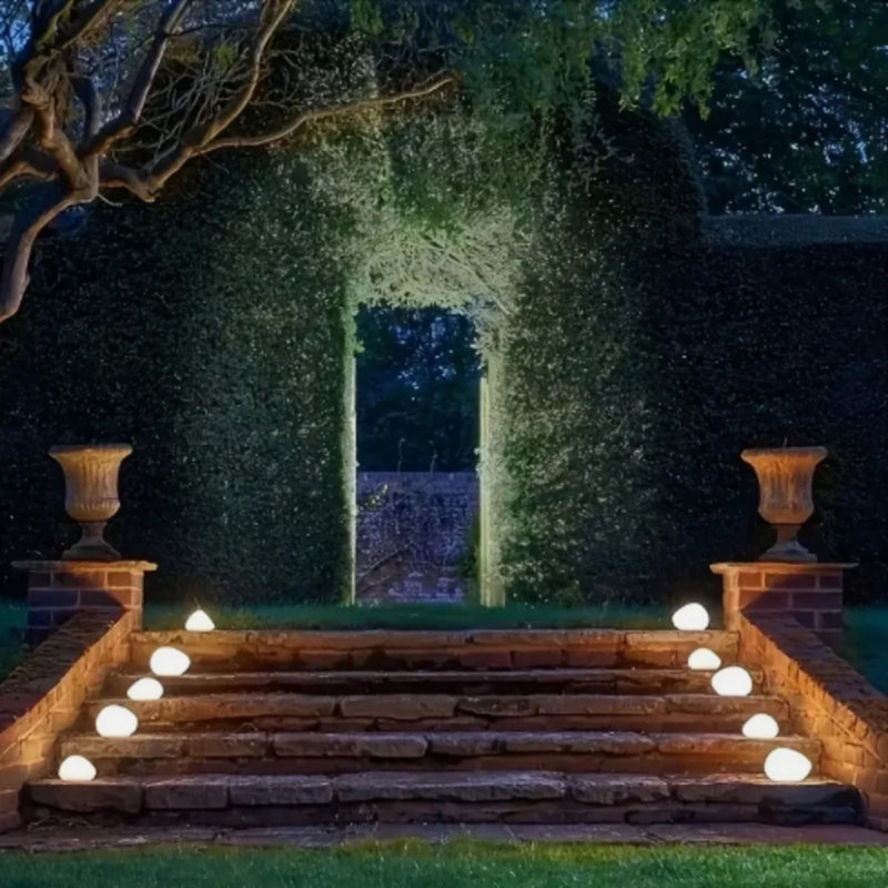 Natural Solar Powered Glass Pathway Light