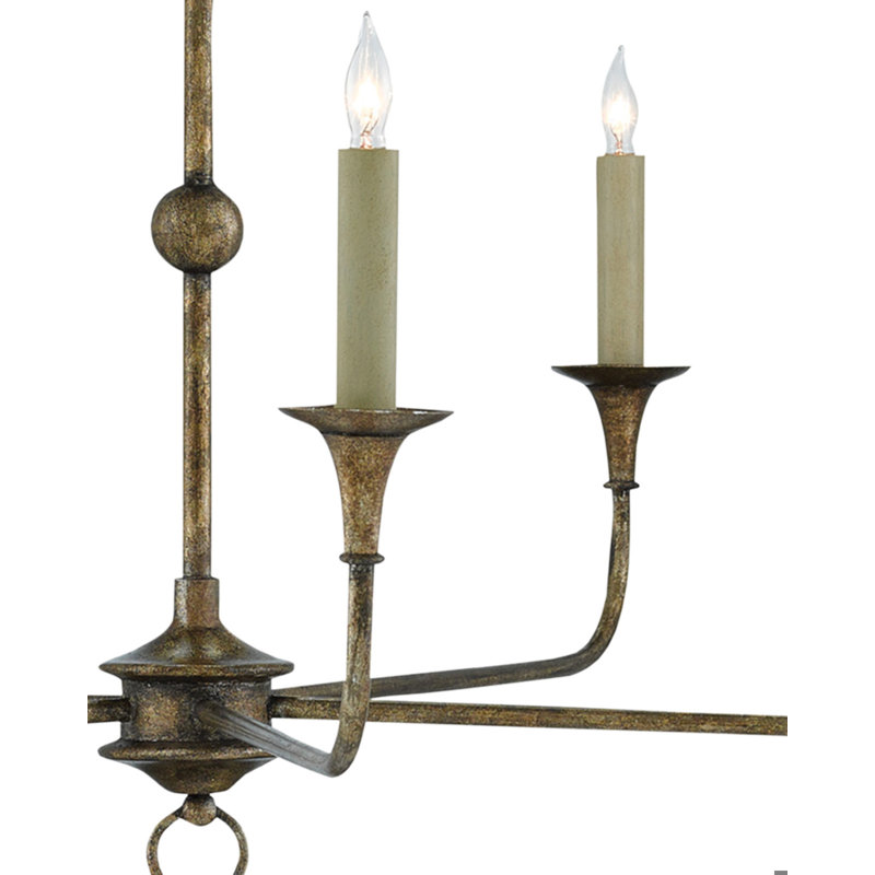 Nottaway 5 - Light Chandelier, Contemporary Gold Leaf