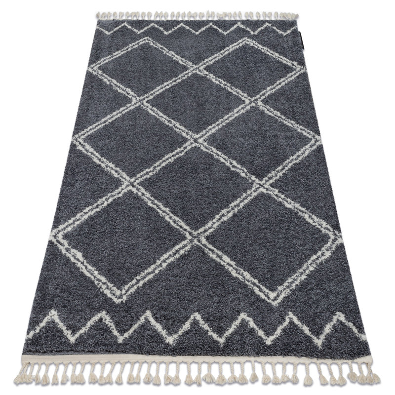 Berber Geometric Area Rug, Rectangle 120 x 170cm