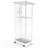 Assembled Clear Acrylic Podium23x16x46.3" Christian White Cross With Engineered Wood (MDF) Base And 2" Casters 102702+1803CROSS--Assembled Podium