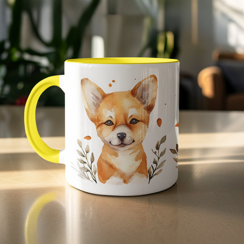 Mug, 1, Yellow