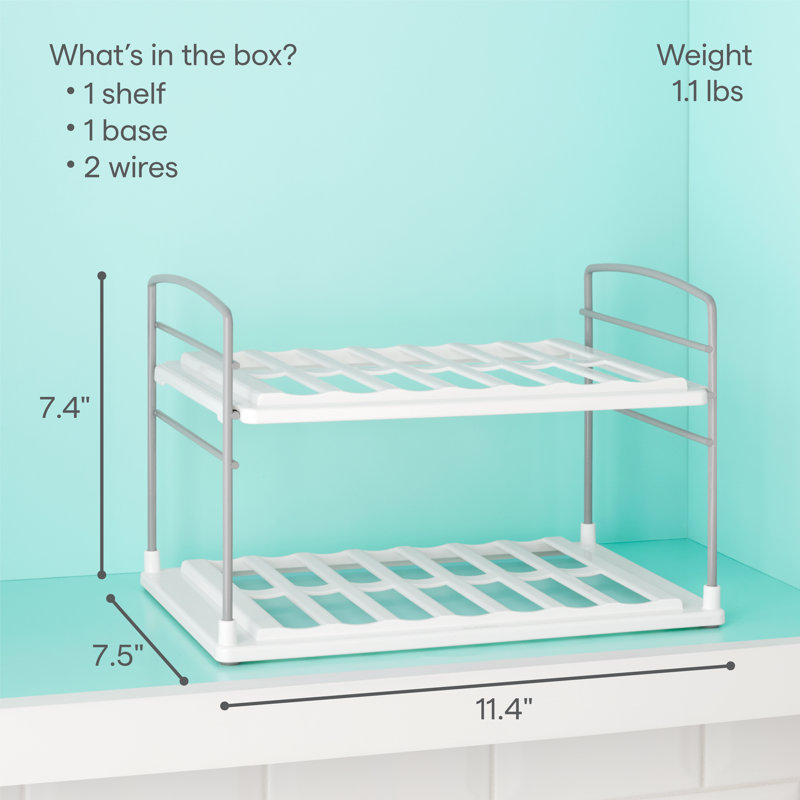 YouCopia UpSpace 2-Shelf Storage, H 7,4 po x l 11,4 po x P 7,5 po