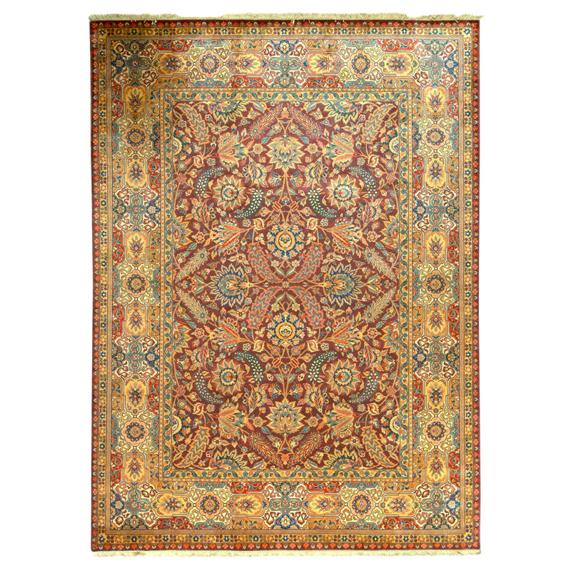 Tapis rouge noué à la main de haute qualité