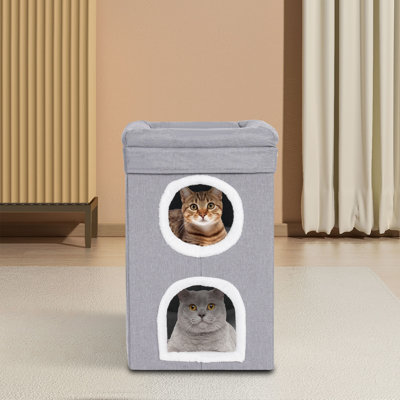 Mignon chat moderne pliable gris