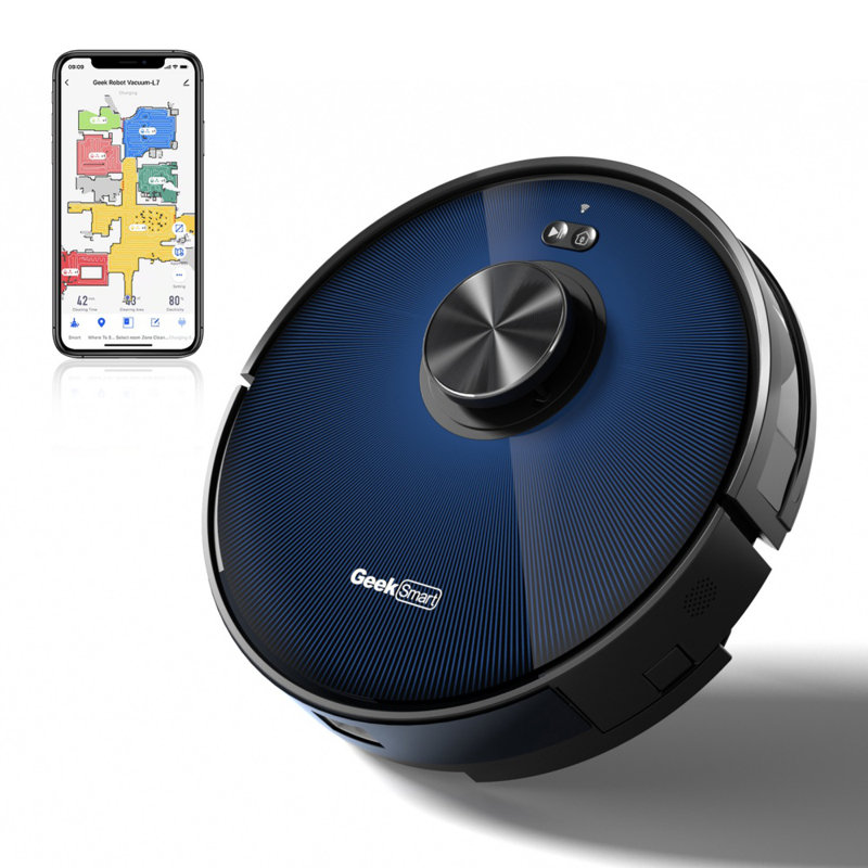 Robot aspirateur et nettoyeur de serpillière avec système de navigation LDS, contrôle des applications Wi-Fi, nettoyage sélectif de la pièce, aspiration maximale de 2700 Pa, idéal pour les animaux de compagnie et les grandes maisons