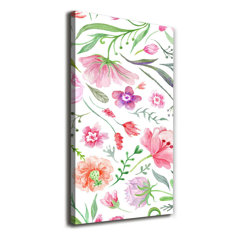 Field Flowers - Wrapped Canvas Print, 140cm H x 70cm W