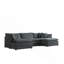 Canapé d'angle moderne modulaire convertible à 5 places avec repose-pieds réversible pour une conception de salon flexible et un confort supérieur-985516540