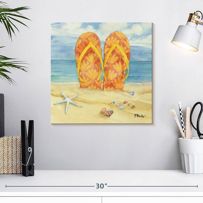 Gillard Toes In The Sand IV, H 16 po x l 16 po
