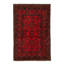 Tapis de zone en laine rouge/noir 3 pi 4 po x 5 pi à main one-of-kind-noué la 2010 esari turque Allaina