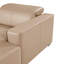 Canapé modulaire en L en cuir véritable 7 pièces BEIGE faisant face à droite avec 3 fauteuils inclinables électriques et appuis-tête réglables-133741919