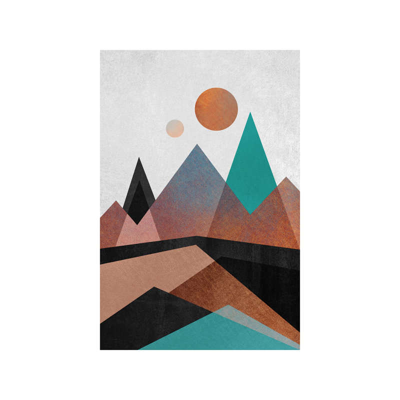 Copper Mountains by Elisabeth Fredriksson - Print on Canvas, No Frame, 152.5 cm H x 101.5 cm W x 3.175 cm D