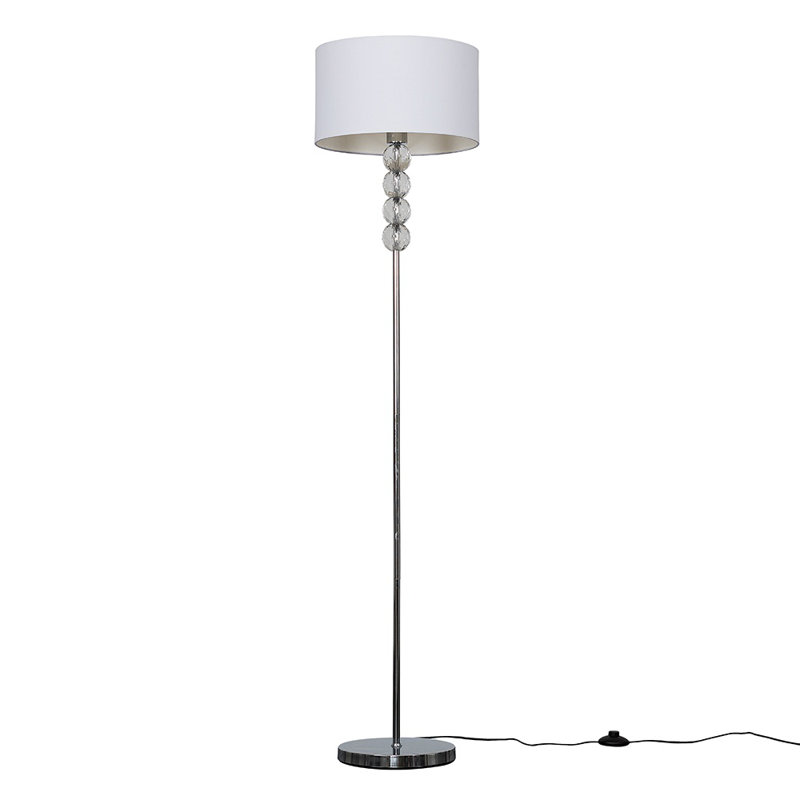 Dycus 151cm Traditional Floor Lamp, White, Yes