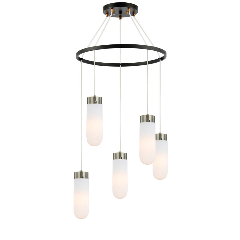 Happel 5 - Light LED Tiered Chandelier