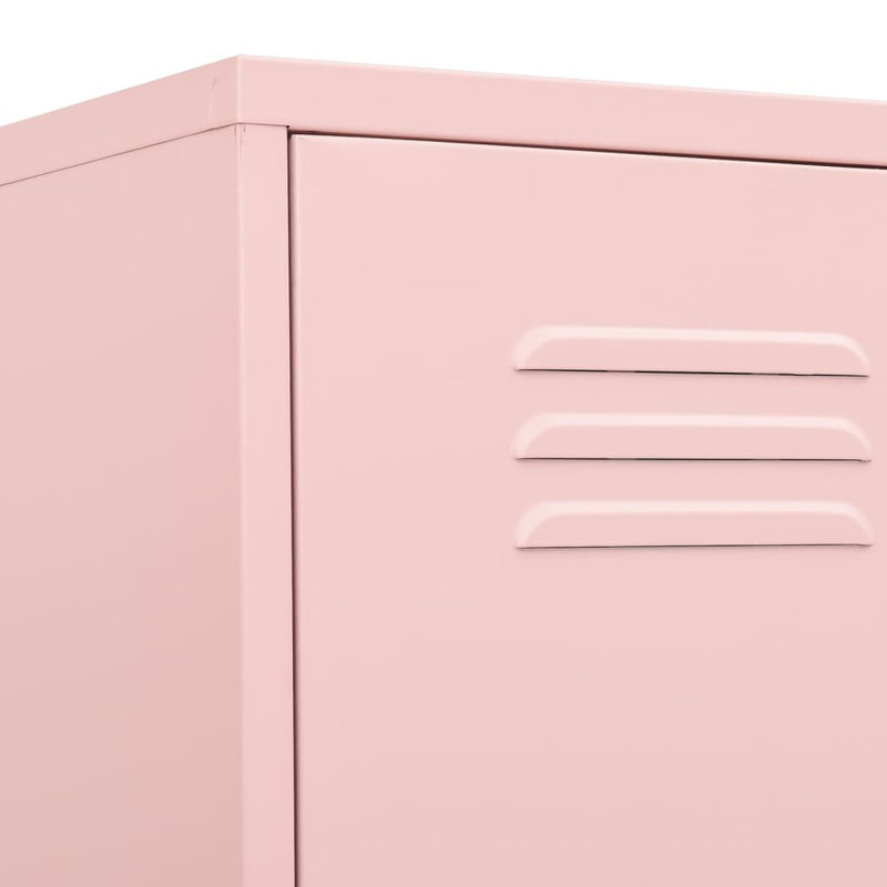 Metal Storage Cabinet Storage Locker Organizer for School Office Steel, Pink