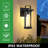 11 In. Outdoor Wall Sconce 1-Light Wall Lantern Scone 2-Pack Exterior Wall Light With Clear Glass Shade-1161374041