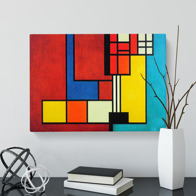 Cubism Art Abstract Vol.3 - Wrapped Canvas