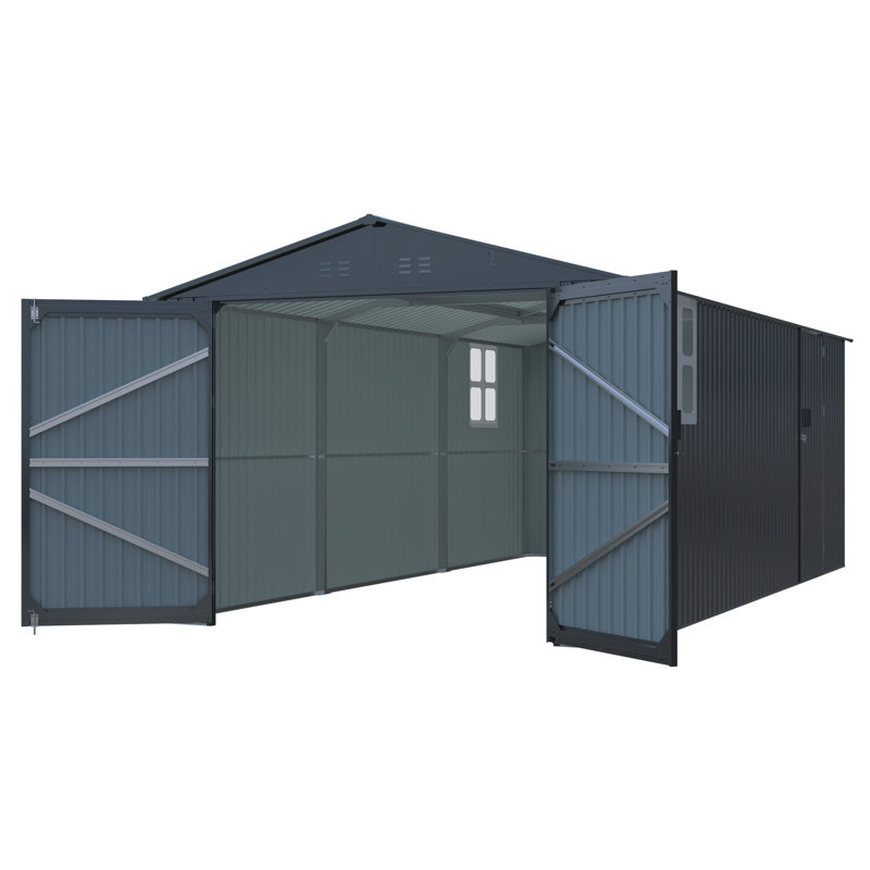 Remise de rangement extérieure 20 x 10 pi, Noir