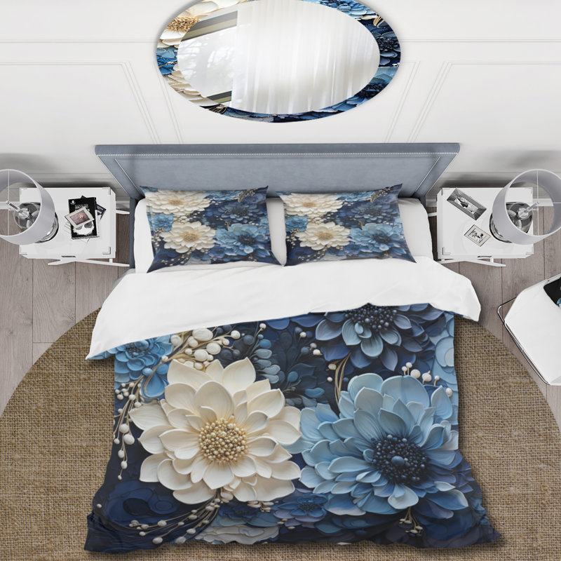 Liquid Ink Spiral I BeddingMicrofiber / Polyester Duvet Cover Set, Twin Duvet Cover + 1 Standard Sham