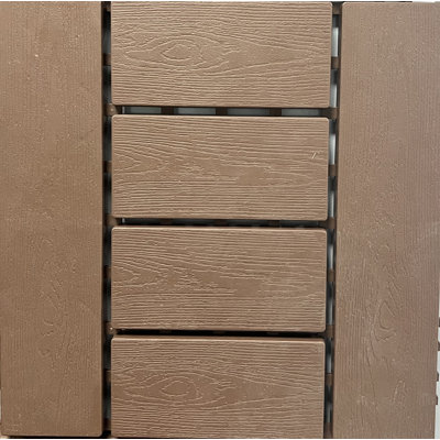 Carreaux de terrasse 12 po à emboîtement extérieur - tuiles de plancher de balcon et de patio, faciles à installer, 44 pièces pour la cour, la piscine et la salle de bain