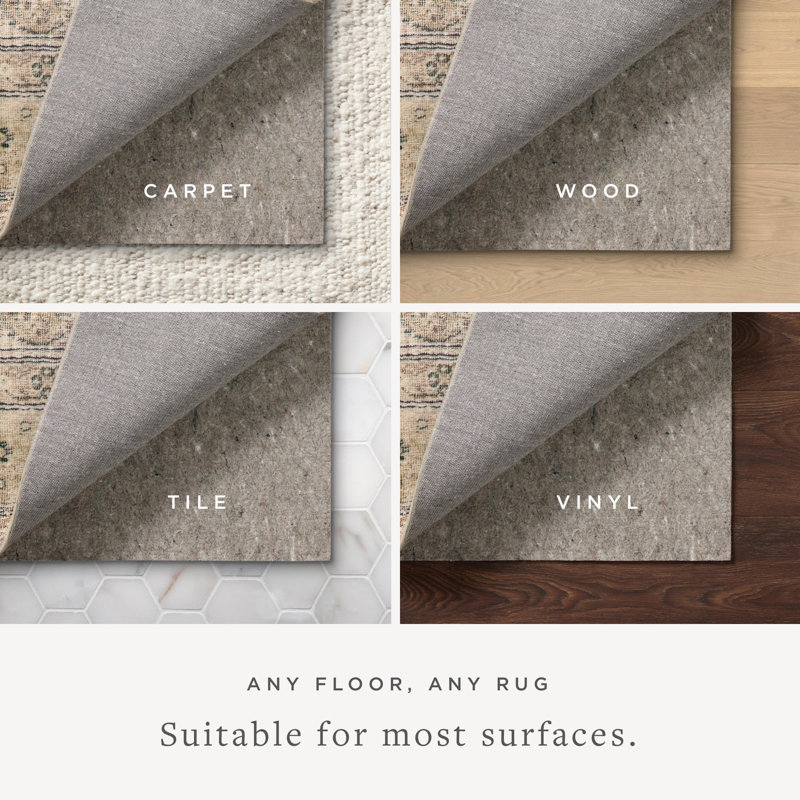 Loloi Cushion Comfort 5' x 8' Grey Non-Slip Rug Pad