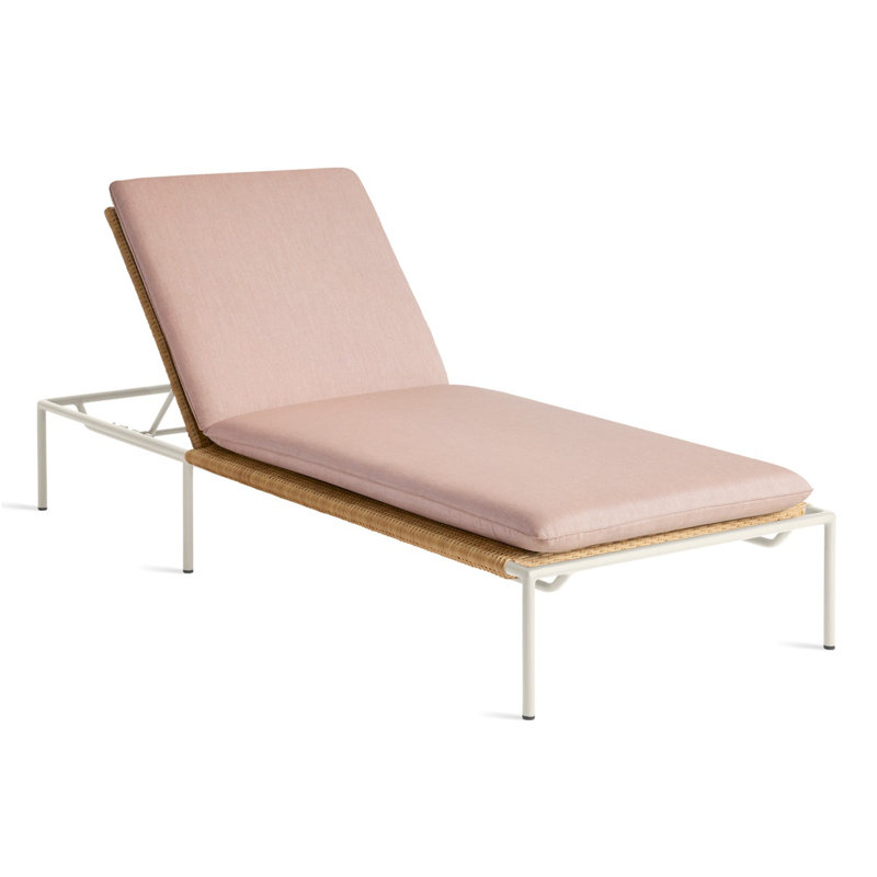 Chaise longue d'extérieur Dog Days, Blanc, Sunbrella rosé