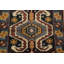 Tapis de couloir à motif oriental complexe à motif de bordure bleue 3 x 10