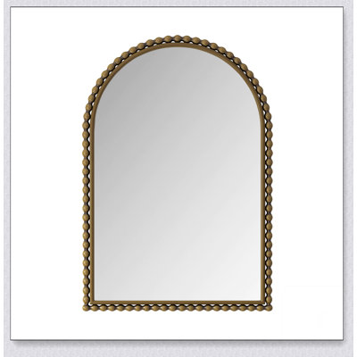 Iron Art Arch Vintage Vanity Mirror, Wall Hanging, Placed On The Table, Suitable For Living Room, Bedroom, Bathroom (Gold)