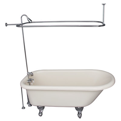 Anthea 60'' x 30'' Freestanding Soaking Acrylic Bathtub with Faucet
