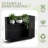 38" L × 13" W × 30" H Black Rectangular Metal Planter Box (with Drainage Holes and Adjustable Shelf) — All-Weather Outdoor Plant Container for Patio, Courtyard, or Balcony