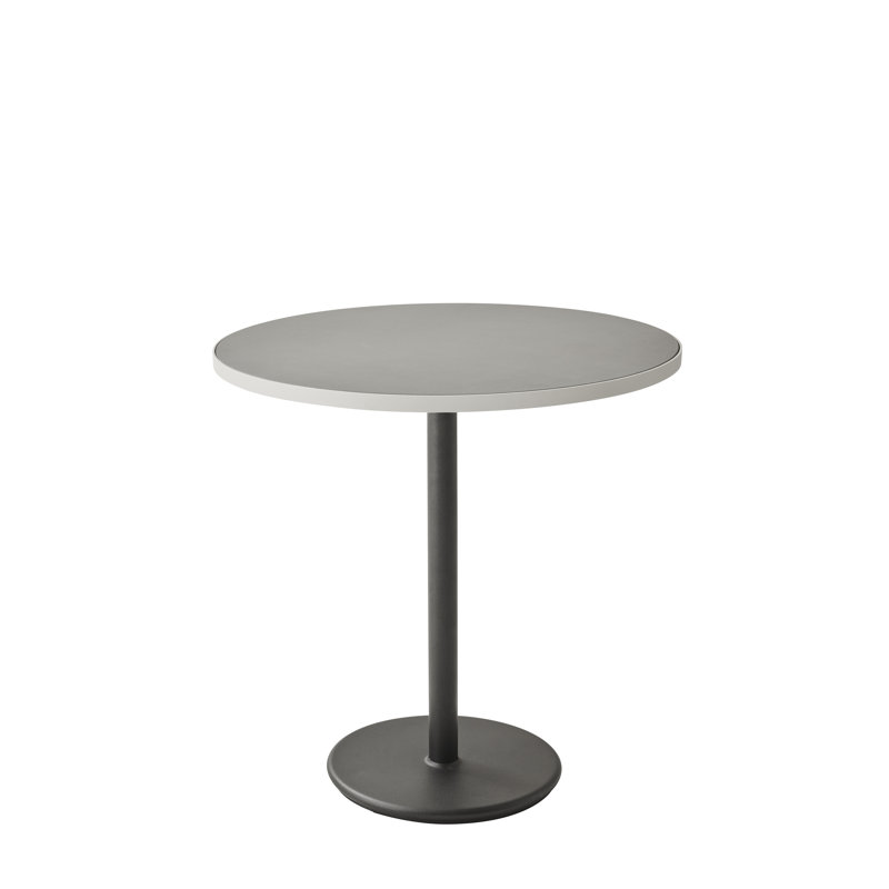 Go Outdoor Round Table, Lava Gray, 23.7" H x 23.7" W x 23.7" D, Gray