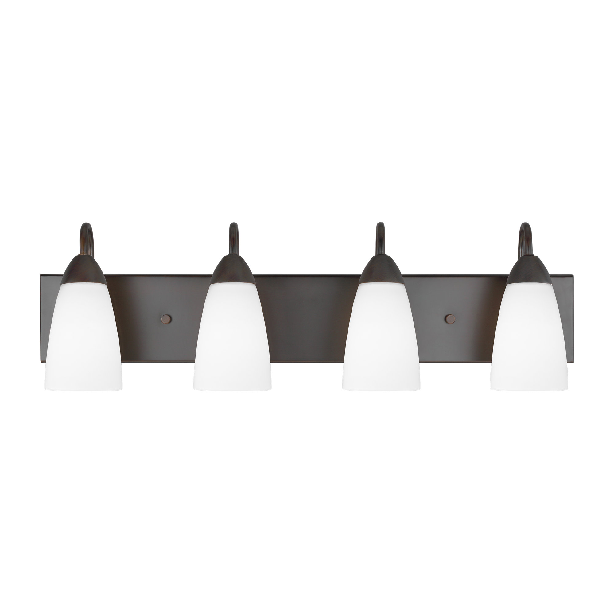 4 Light Frosted Dimmable Vanity Light, Burnt Sienna, 4, No