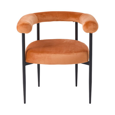 45 cm H Velvet Accent in Orange