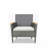 4-Piece All-Weather Gray Rattan Patio Dining Chair-582017333