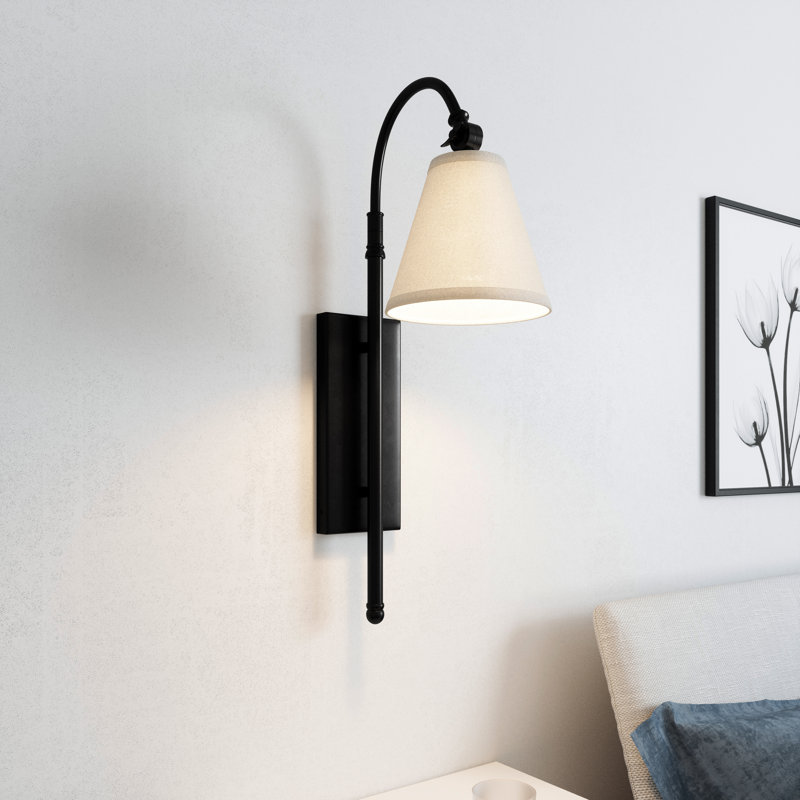 Swing Arm Sconce, Matte Black