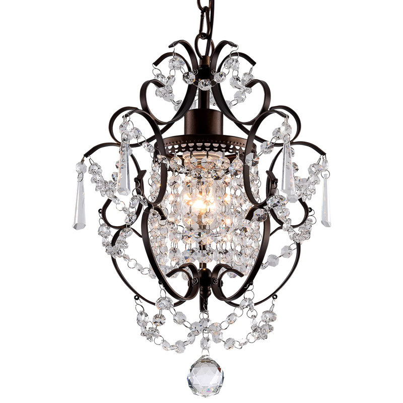 Luminaire suspendu 1 lumière Jelynn, Bronze