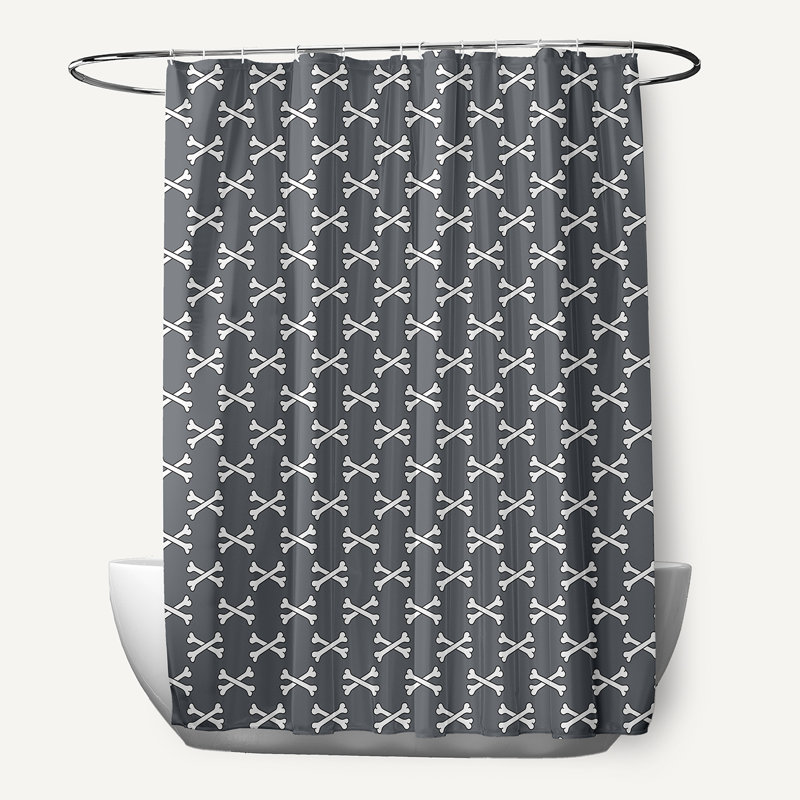 Doublure de rideau de douche simple en polyester Deannah, Gris acier