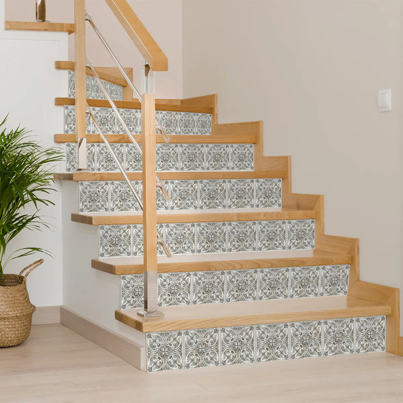 Gray and White 12x12 Vinyl Peel and Stick Mosaic Tile Set