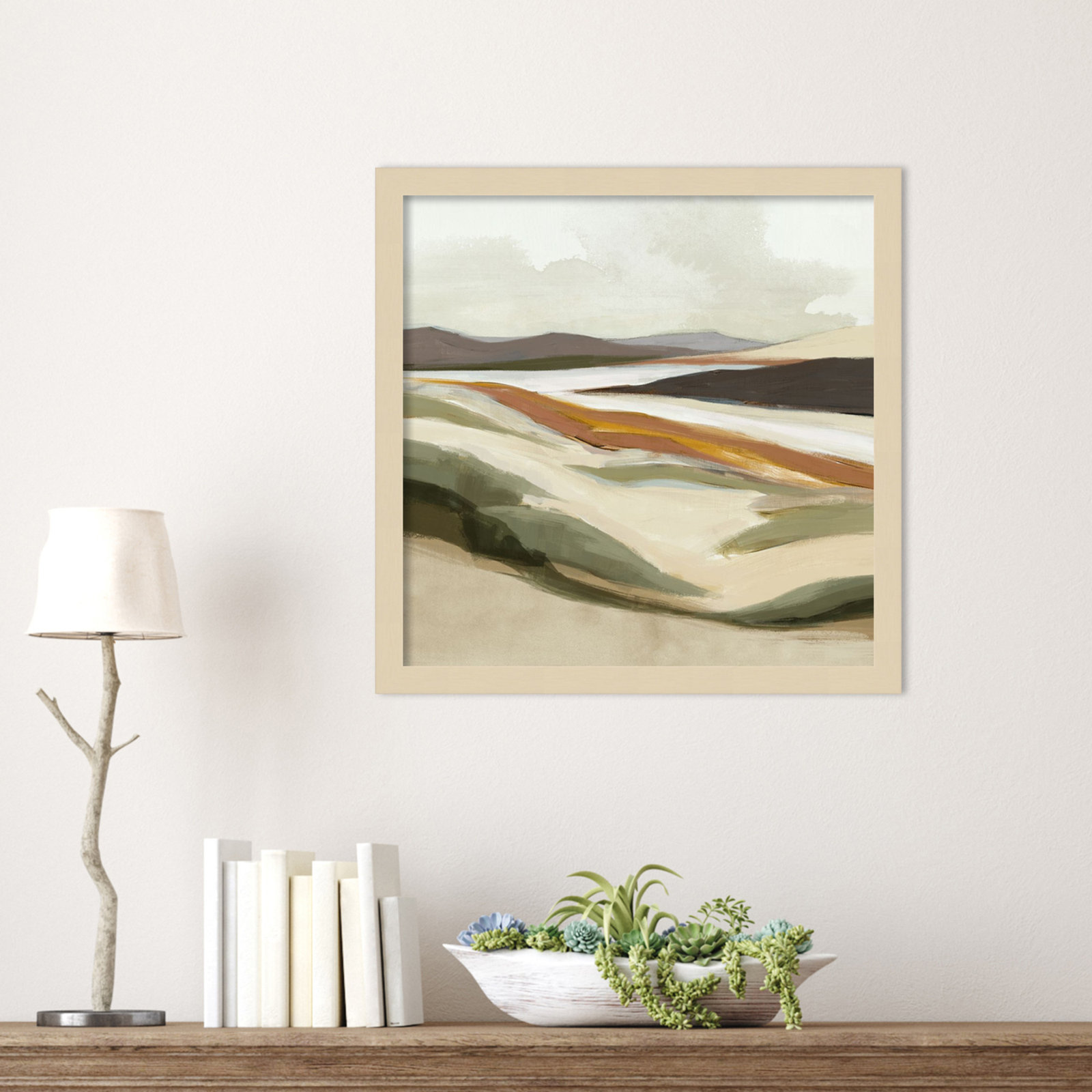 Fast Land Print by Jacob q, Brown, 17" H x 17" W