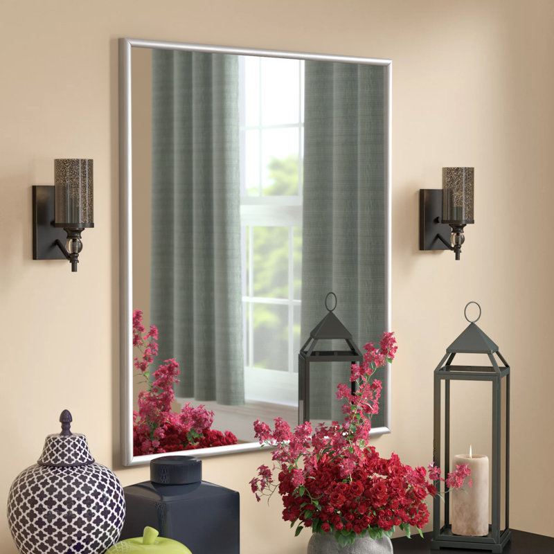 Derosier Metal Flat Wall Mirror, 24" H x 6" W