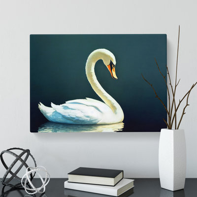 Striking Swan - Wrapped Canvas