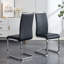 Chaises de salle à manger cantilever modernes en similicuir avec base chromée (paquet de 2)-1474587527