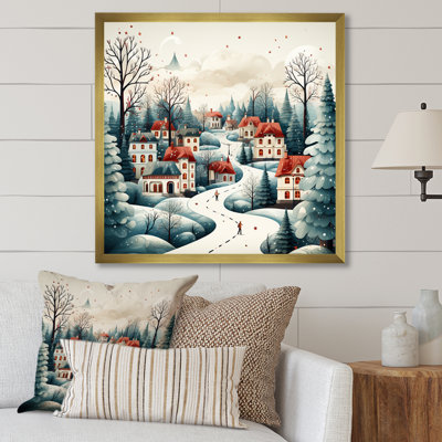 Winter Village pendant Noël III - fruits, art mural