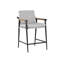 Upholstered Stool with Metal Frame