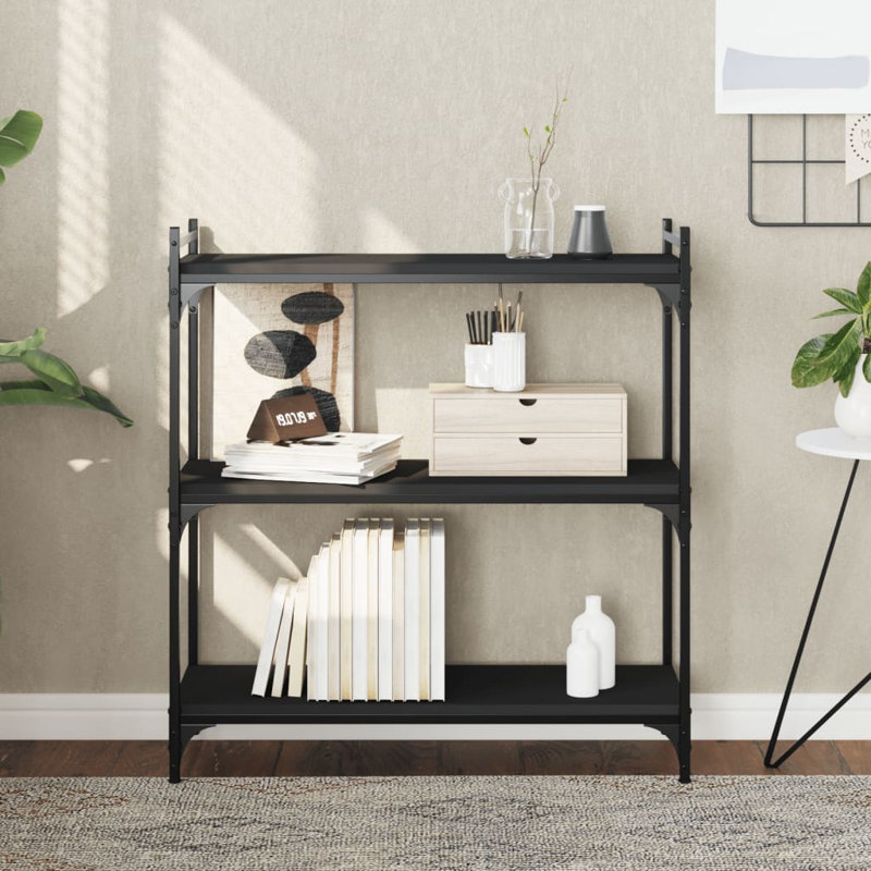 Tymarius Bookcase, Black, (3 Shelves) 34" H x 32" W x 12" D
