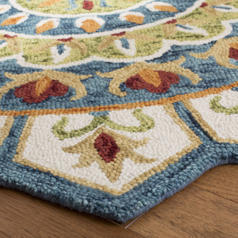 Corine Novelty Hand Tufted Wool And Cotton With Latex Oriental Rug, Round 9'
